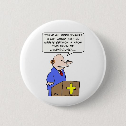 priester predikant - en - klaagschrift ronde button 5,7 cm (Voorkant)