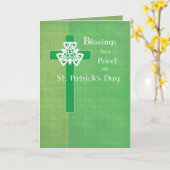 Priester St. Patrick's Day Cross Kaart (Gele Bloem)