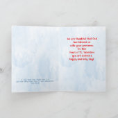 Priester St. Valentijnsdag Kruis op Rode Hart Feestdagen Kaart (Binnen)