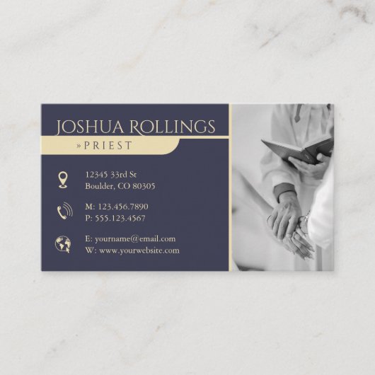 Priester | Uw foto is Christelijk Visitekaartje (Voorkant)