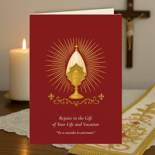 Priester Verjaardag Kaart van Bisschop Katholiek