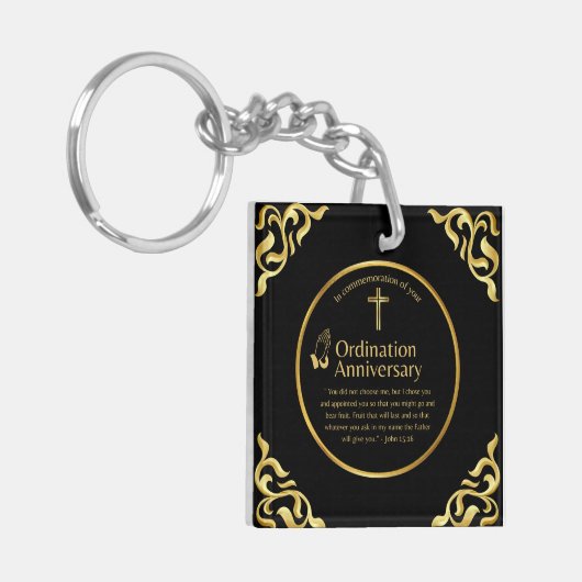 priester wijding Jubileum priester geestelijkheid  Sleutelhanger (Voorkant Links)
