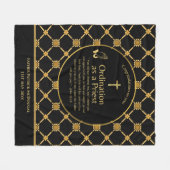 priester wijding nieuwe priester nieuw geordende g fleece deken (Voorkant (Horizontaal))