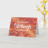 Priester zegeningen vaders dag bladeren op zonsond kaart (Gele Bloem)