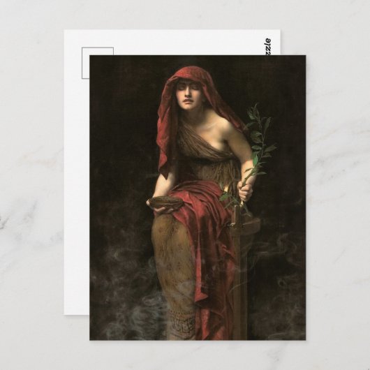 Priesteres van Delphi door John Collier Briefkaart (Voorkant / Achterkant)