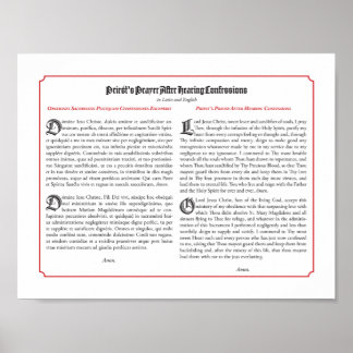 Priestergebeden na de bekentenis poster