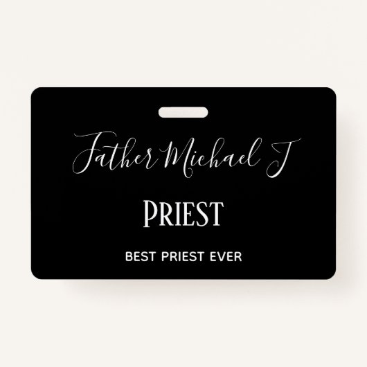 PRIESTERGESCHENKEN - gepersonaliseerd Klassiek Zwa Badge (Voorkant)