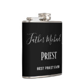 PRIESTERGESCHENKEN - gepersonaliseerd Klassiek Zwa Heupfles (Rechts)