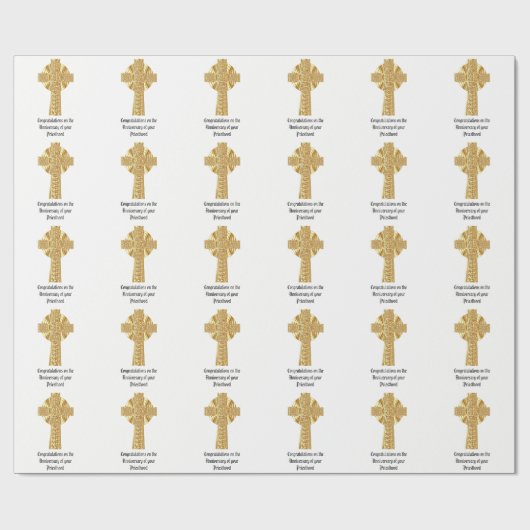 Priesterjubileum 15e 20e 25e 30e 40e 50e cadeaupapier (Vlak)