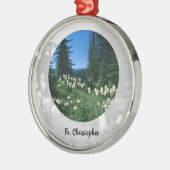 Priesterlandschap gepersonaliseerd metalen ornament (Links)