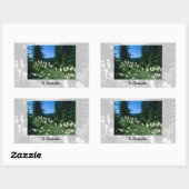 Priesterlandschap gepersonaliseerd rechthoekige sticker (Vel)