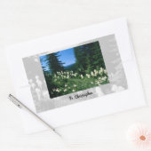 Priesterlandschap gepersonaliseerd rechthoekige sticker (Envelop)