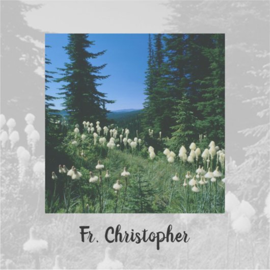 Priesterlandschap gepersonaliseerd sticker (Voorkant)