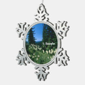 Priesterlandschap gepersonaliseerd tin sneeuwvlok ornament (Rechts)