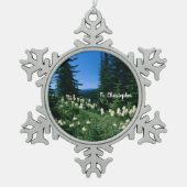 Priesterlandschap gepersonaliseerd tin sneeuwvlok ornament (Voorkant)