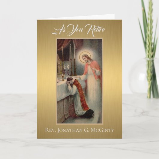 Priesterpensioen Jezus Altaar Kaart (Voorkant)