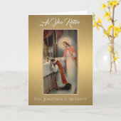 Priesterpensioen Jezus Altaar Kaart (Gele Bloem)