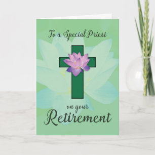 Priesterpensioen, Lotusbloem op groen kruis Kaart