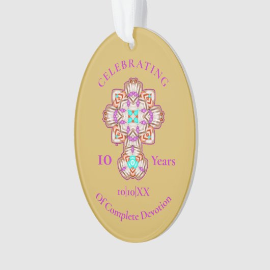 Priesters 10e herdenking Jubileum Ordination Ornament (voorkant)