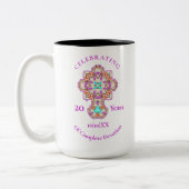 Priesters 20e herdenking Jubileum Ordination  Tweekleurige Koffiemok (Links)