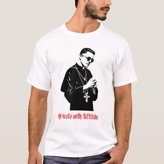 PRIESTERS MET HOUDING T-SHIRT (Voorkant)