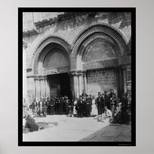 Priesters voor de Heilige Sepulcher Jerusalem 1880 Poster