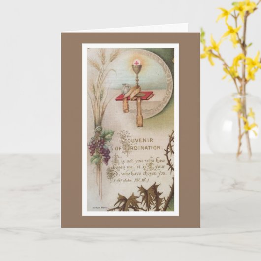 Priesterschap Jubileum Priesterwijding Kelk Kaart (Gele Bloem)