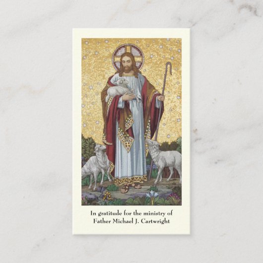 PRIESTERSCHAP ZONDAG GEPERSONALISEERDE GEBED KAART PLAATSKAARTJE (Voorkant)