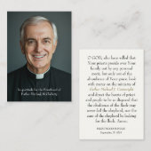 PRIESTERSCHAP ZONDAG GEPERSONALISEERDE GEBED KAART PLAATSKAARTJE (Voorkant / Achterkant)