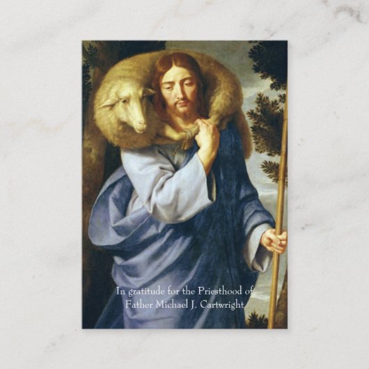 PRIESTERSCHAP ZONDAG GEPERSONALISEERDE GEBED KAART PLAATSKAARTJE (Voorkant)