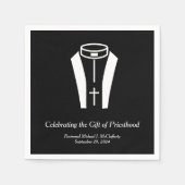 Priesterschapsviering met Priest Collar Design Servet (Voorkant)