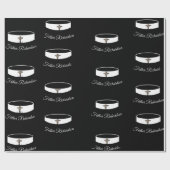 Priesterste bestelling, priester kraag en kroonfix cadeaupapier (Vlak)