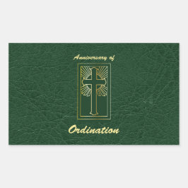 Priesterste Jubileum van de Kijk van het Lederen v Rechthoekige Sticker