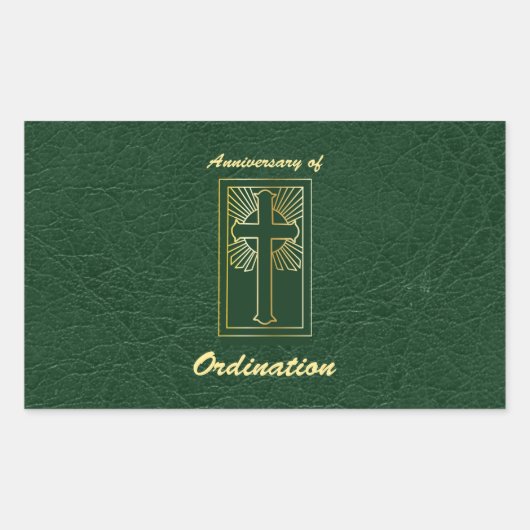 Priesterste Jubileum van de Kijk van het Lederen v Rechthoekige Sticker (Voorkant)