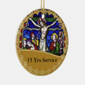 Priesterwijding 15-jarig jubileum gebrandschilderd keramisch ornament (Rechts)