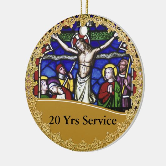 Priesterwijding 20e Verjaardag Herdenking Keramisch Ornament (Links)