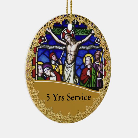 Priesterwijding 5e gedenkjaar herdenkings- keramisch ornament (Rechts)