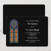 Priesterwijding Gebrandschilderde Uitnodiging (Voorkant / Achterkant)