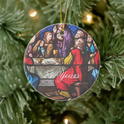 Priesterwijding Jubileum Bewerktekst Keramisch Ornament (Boom)