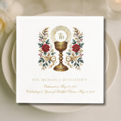 Priesterwijding Jubileum Chalice Host Rozen Servet