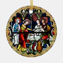 Priesterwijding Jubileum Glas in Lood Op Maat Gema Keramisch Ornament