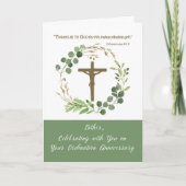 Priesterwijding Jubileum Greenery Krans Kaart (Voorkant)