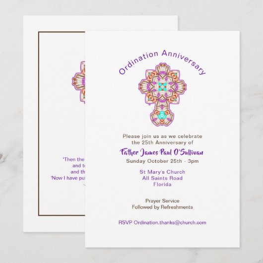 Priesterwijding Jubileum Kaart (Voorkant / Achterkant)