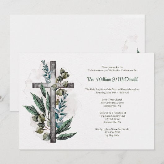 priesterwijding Jubileum Kaart (Voorkant / Achterkant)