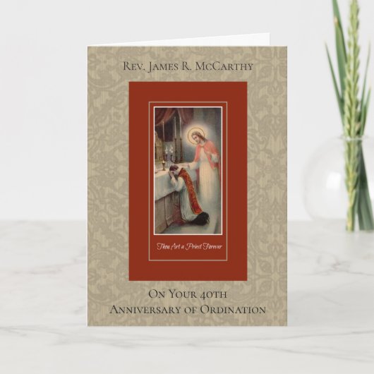 PRIESTERWIJDING JUBILEUM KELK HOSTIE KAART (Voorkant)
