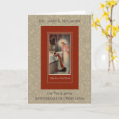 PRIESTERWIJDING JUBILEUM KELK HOSTIE KAART (Gele Bloem)