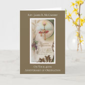 PRIESTERWIJDING JUBILEUM KELK HOSTIE KAART (Gele Bloem)