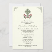 Priesterwijding Jubileum Keltische kruis Rozen Kaart (Voorkant)