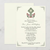 Priesterwijding Jubileum Keltische kruis Rozen Kaart (Voorkant / Achterkant)