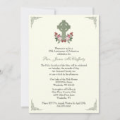 Priesterwijding Jubileum Keltische kruis Rozen Kaart (Voorkant)